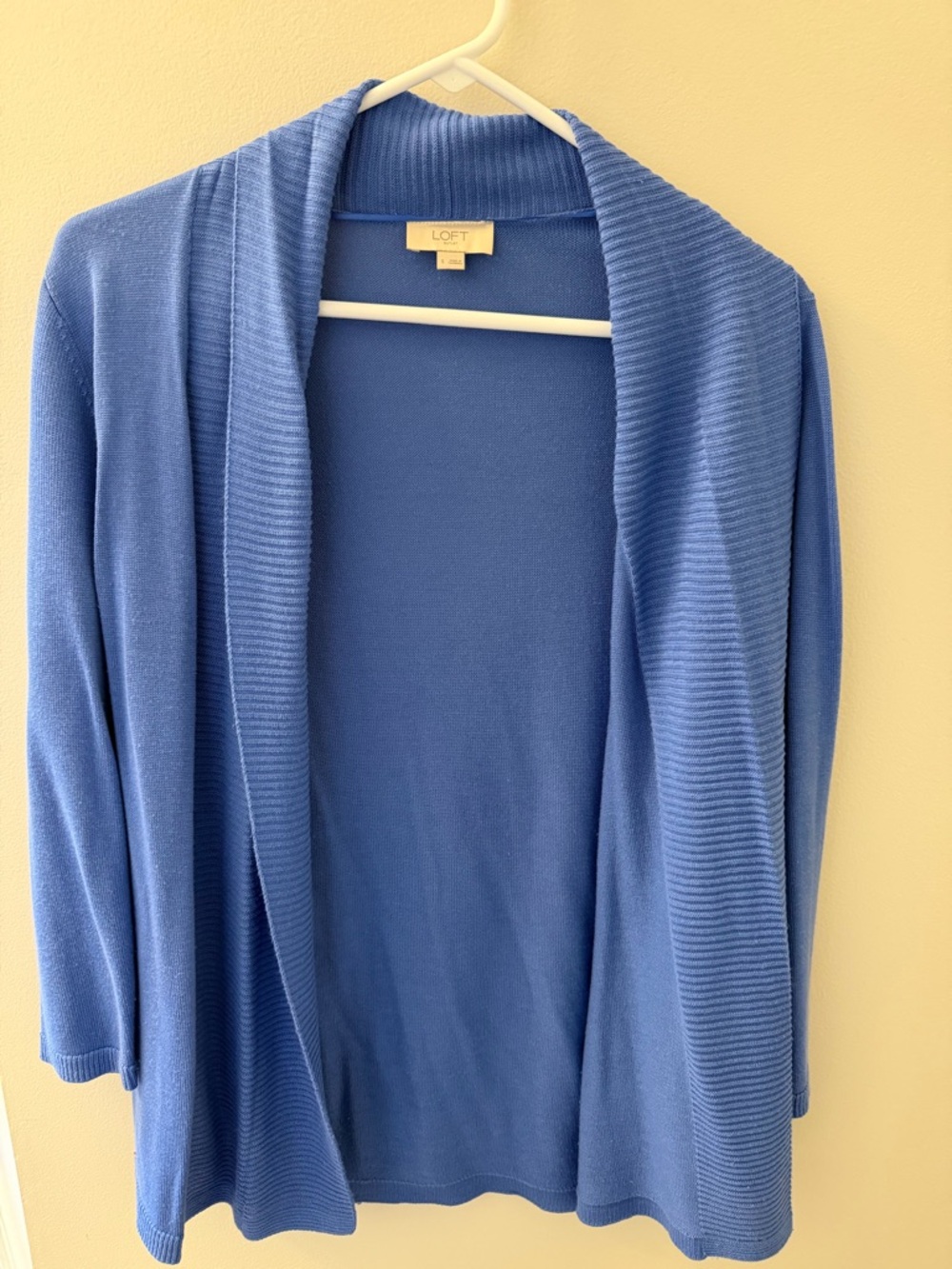 LOFT Blue Open-Front Cardigan